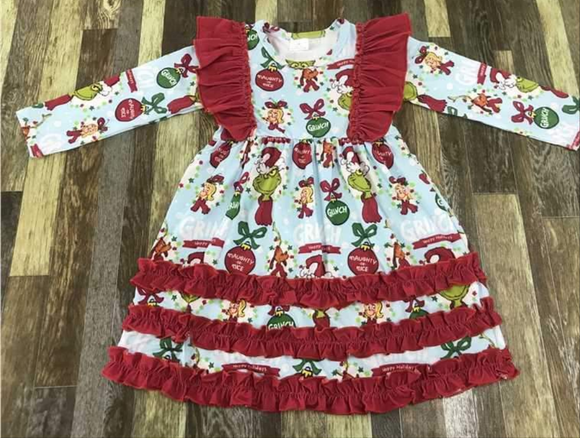 Christmas ruffle dress