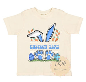 Blue custom name Easter tee
