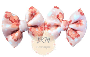 Summertime floral puff bows