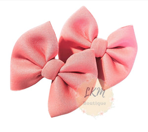 Bubblegum pink puff bows