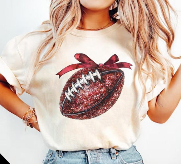 Red sequin football