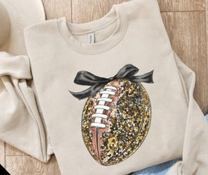 Gold/black sequin football