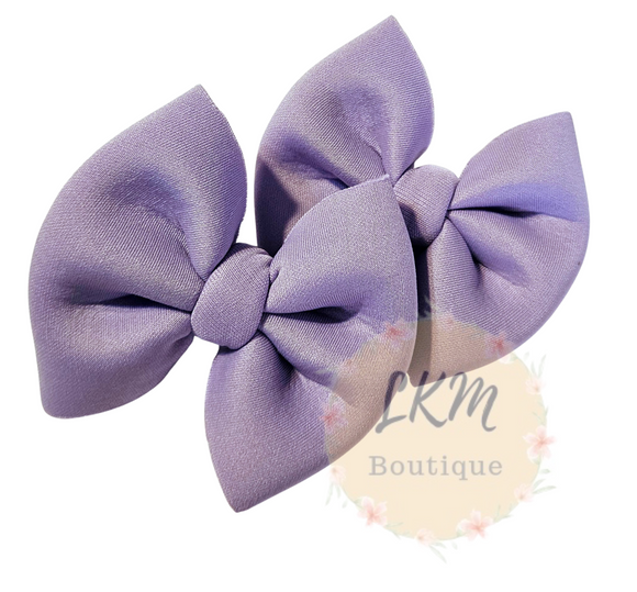 Lavender puff bows