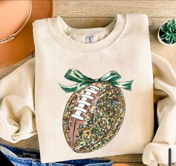 Green/gold sequin football