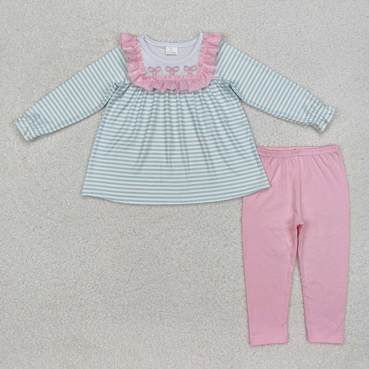 Stripes and bows legging set