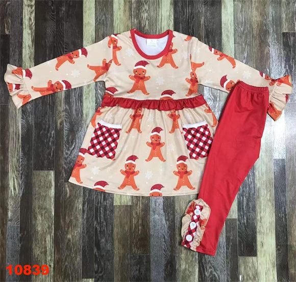 Santa Gingerbread outfit set