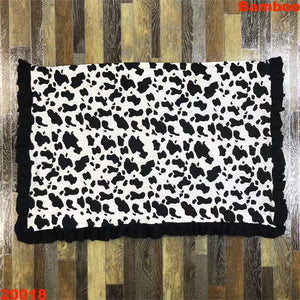 Cow spots ruffle Blanket 30inx40in