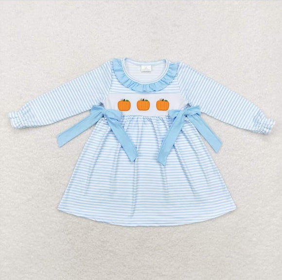 Blue stripe pumpkin dress