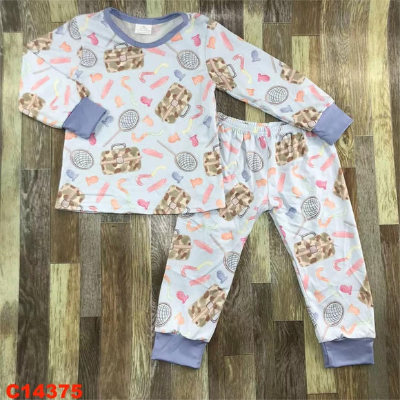 Fish 2 piece set blue