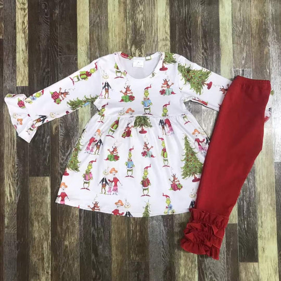 Christmas tree ruffle set