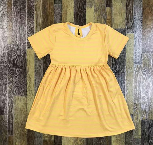 Solid yellow summer dress