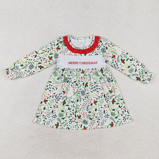 Smocked merry Christmas dress