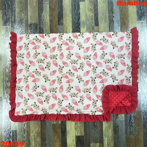 Strawberry ruffle Blanket 30inx40in