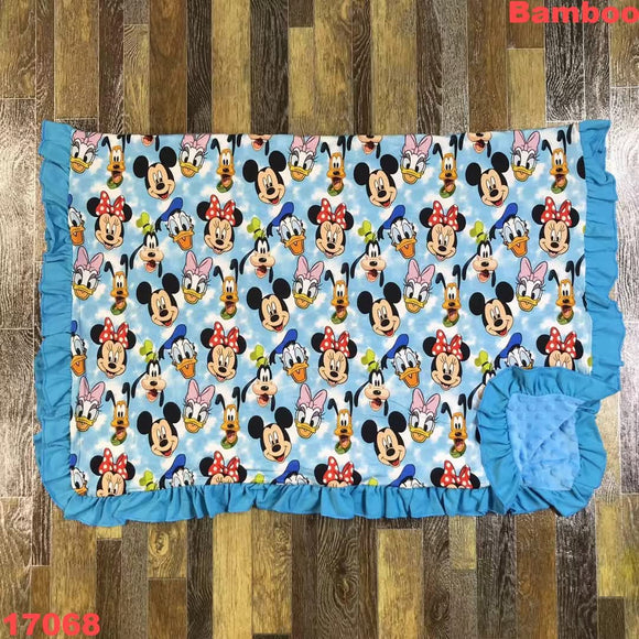 Mouse ruffle Blanket 30inx40in