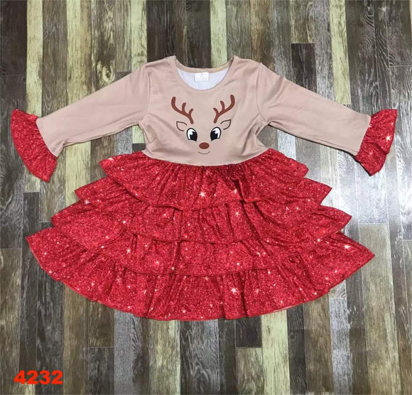 Reindeer shimmer dress