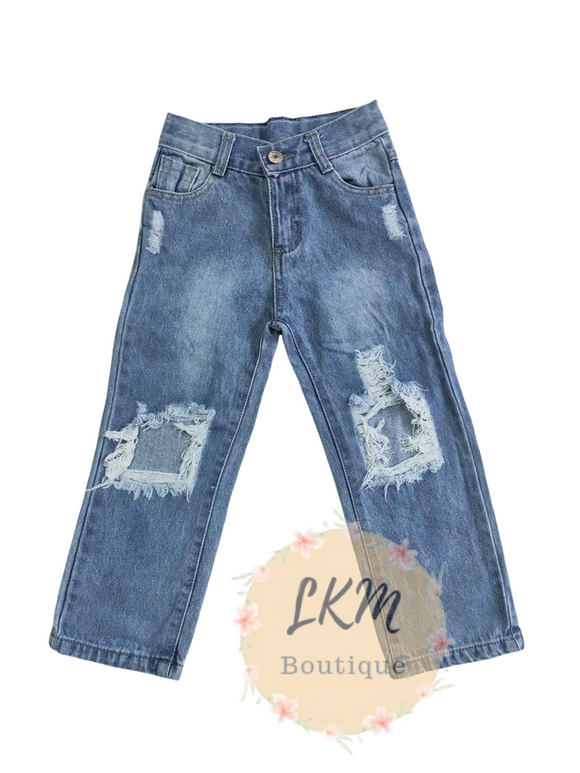 Boys distressed denim jeans