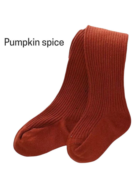 Pumpkin spice Rib knit tights